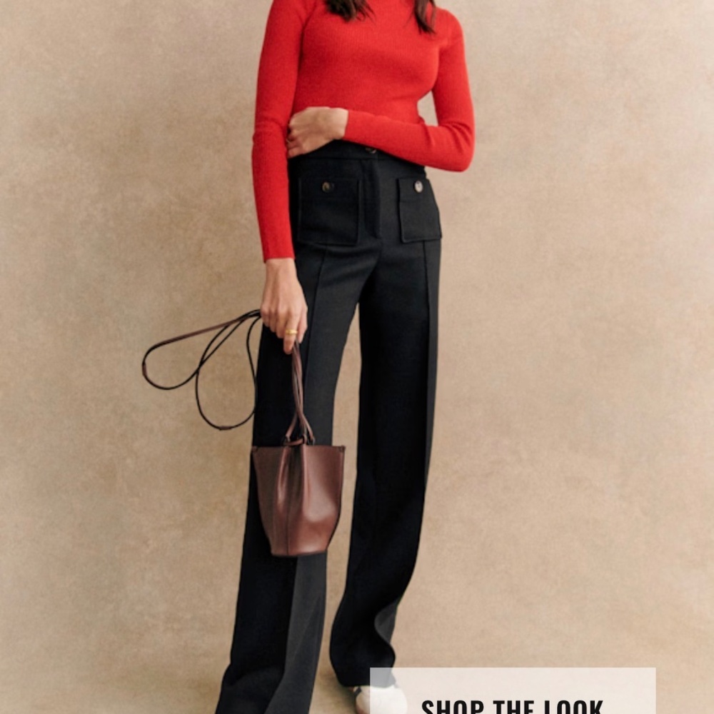 Sezane Dan Trousers-Black (34/US 2) - Picture 4 of 4